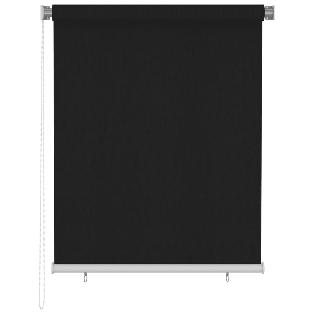 Roller Blind | Black | High-density polyethylene (HDPE) | 120 x 140 cm