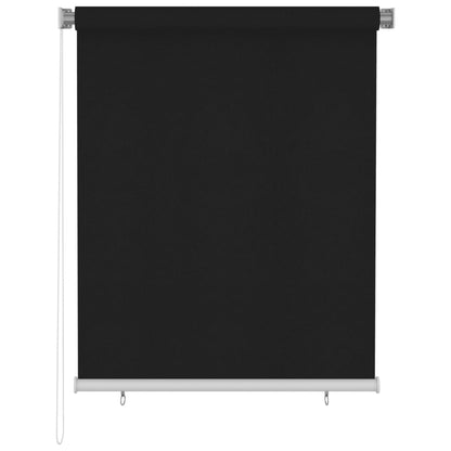 Roller Blind | Black | High-density polyethylene (HDPE) | 120 x 140 cm