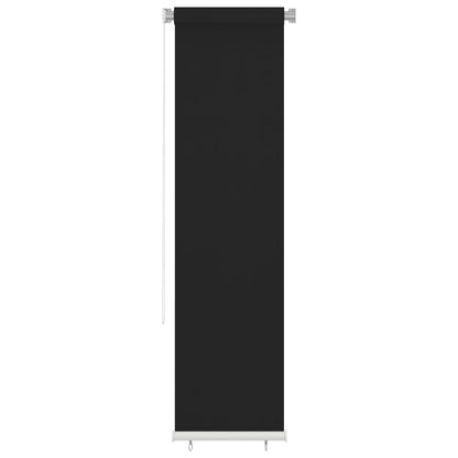 Outdoor Roller Blind 60x230 cm Black HDPE