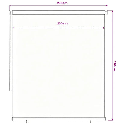 Outdoor Roller Blind 225(W)x230(H) cm Black