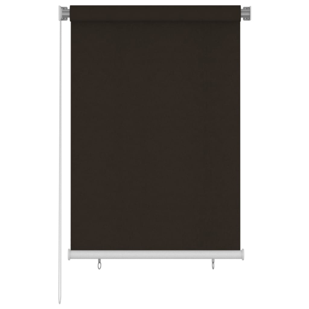Outdoor Roller Blind 100x140 cm Brown HDPE