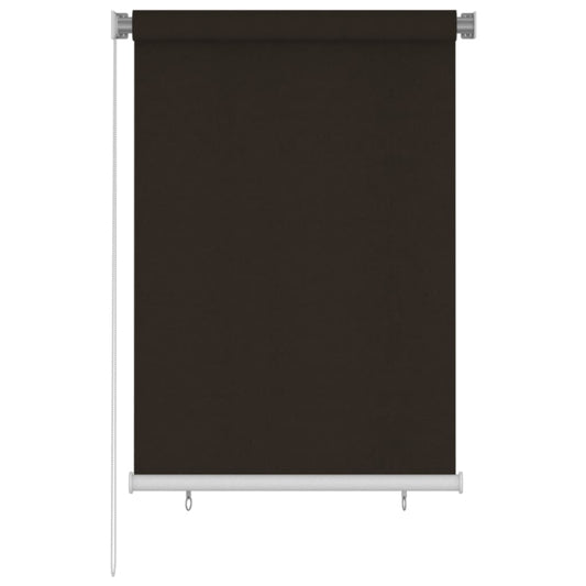 312967 vidaXL Outdoor Roller Blind 100x140 cm Brown HDPE