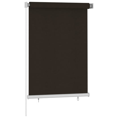 Outdoor Roller Blind 100x140 cm Brown HDPE