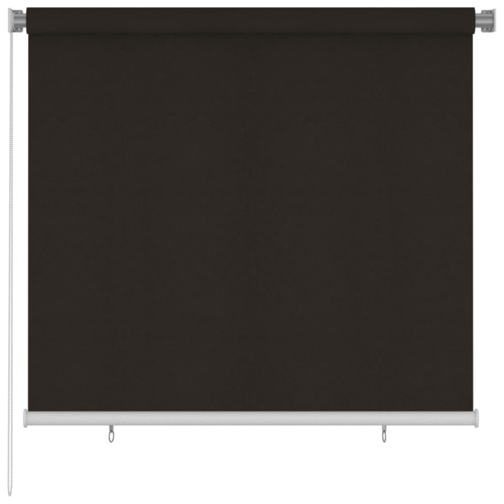 Outdoor Roller Blind 160x140 cm Brown HDPE