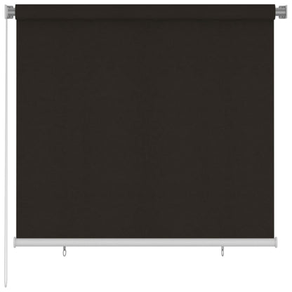 Outdoor Roller Blind 160x140 cm Brown HDPE