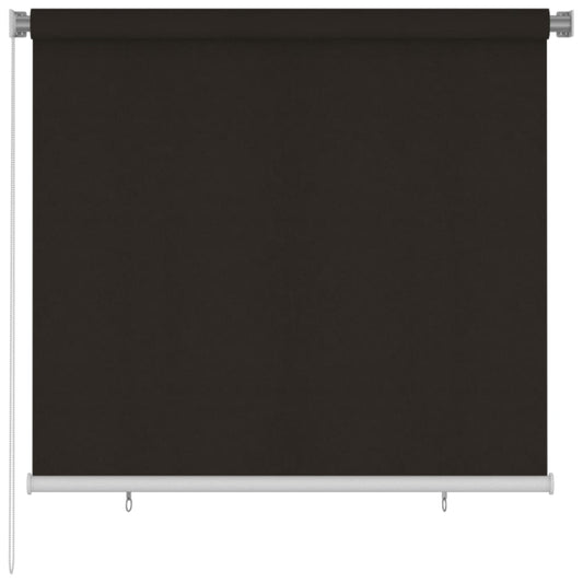 312970 vidaXL Outdoor Roller Blind 160x140 cm Brown HDPE
