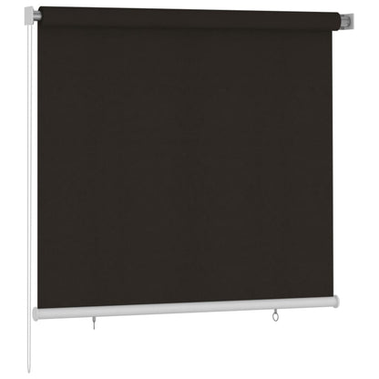 Outdoor Roller Blind 160x140 cm Brown HDPE