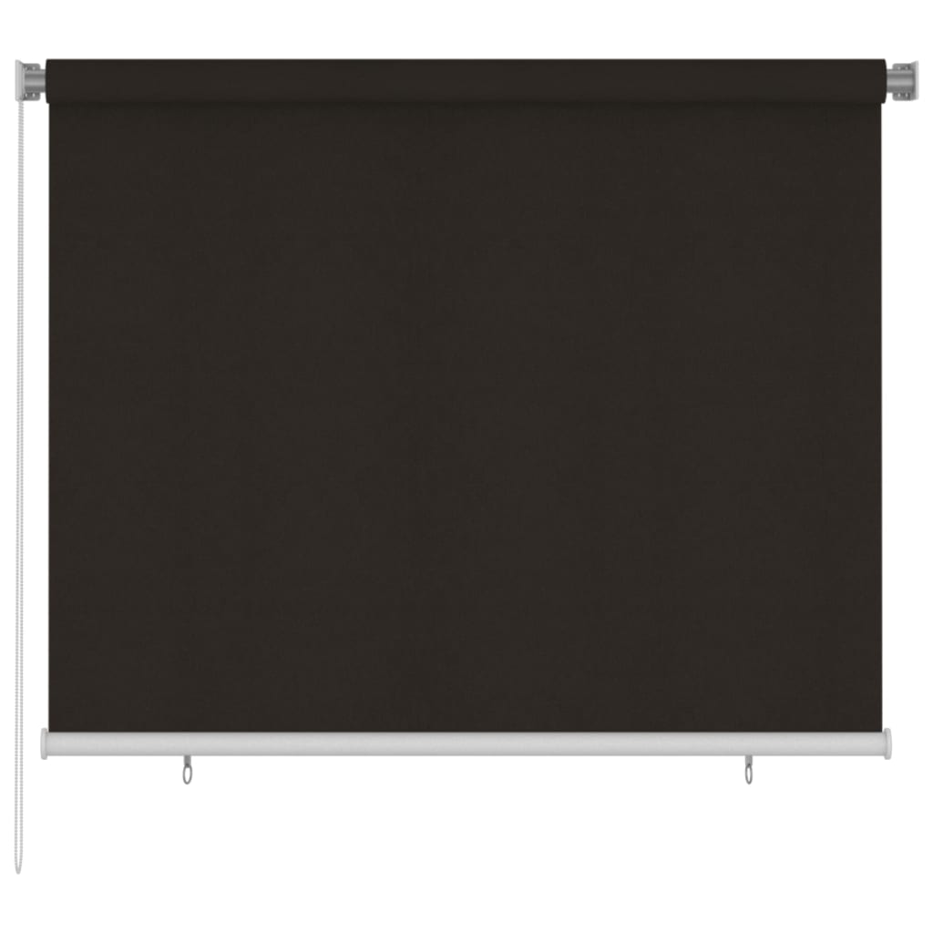 Outdoor Roller Blind 180x140 cm Brown HDPE
