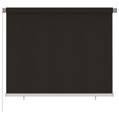 Outdoor Roller Blind 180x140 cm Brown HDPE