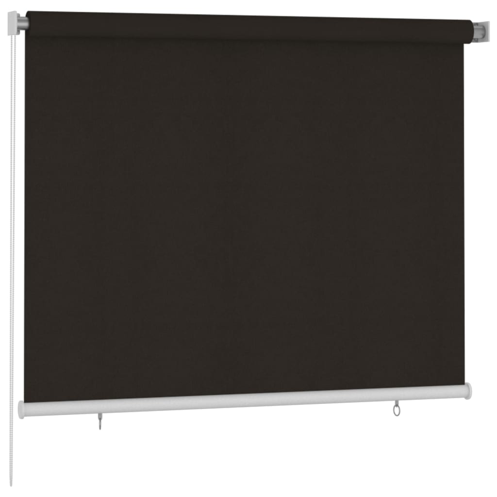 Outdoor Roller Blind 180x140 cm Brown HDPE