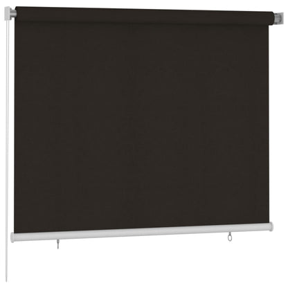 Outdoor Roller Blind 180x140 cm Brown HDPE