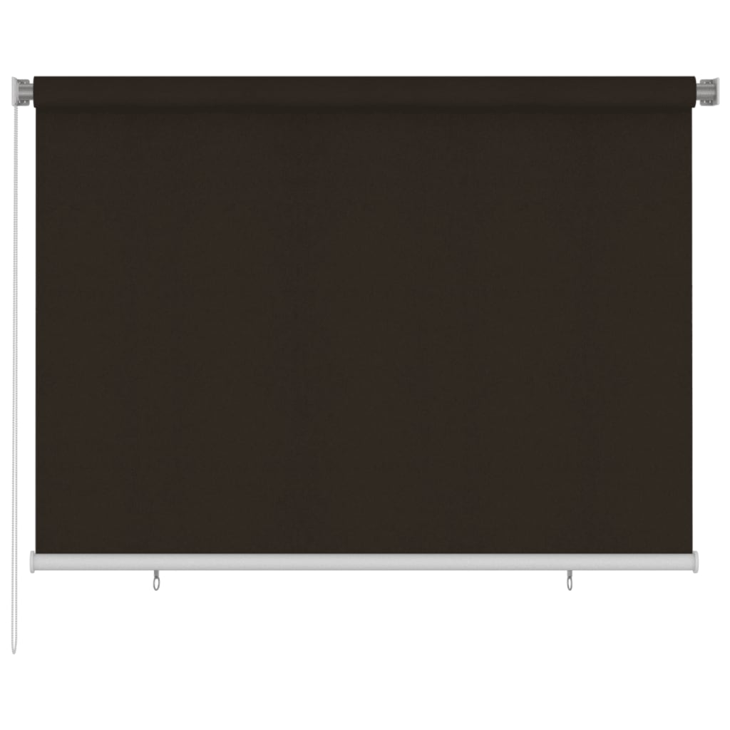 Outdoor Roller Blind 205(W)x140(H) cm Brown HDPE