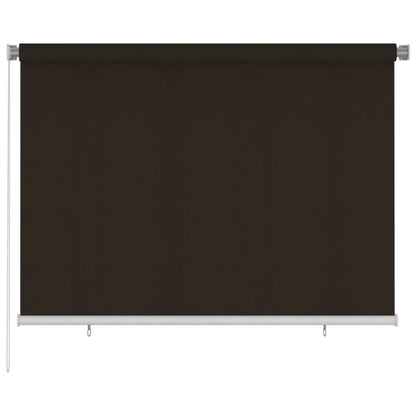 Outdoor Roller Blind 205(W)x140(H) cm Brown HDPE