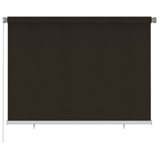 Outdoor Roller Blind 205(W)x140(H) cm Brown HDPE