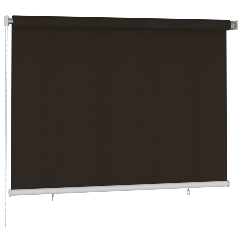 Outdoor Roller Blind 205(W)x140(H) cm Brown HDPE