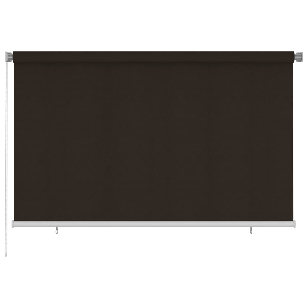 Outdoor Roller Blind 240x140 cm Brown HDPE
