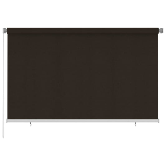 312974 vidaXL Outdoor Roller Blind 240x140 cm Brown HDPE