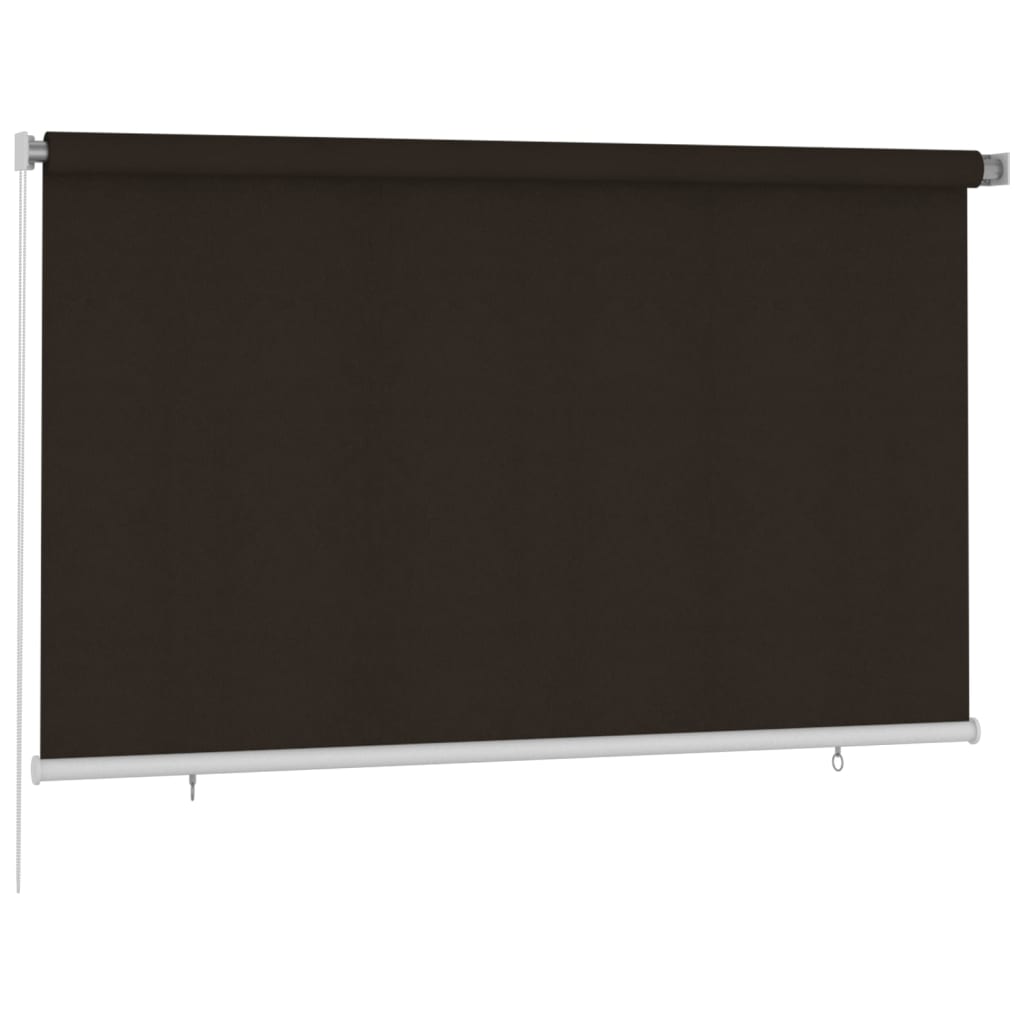 Outdoor Roller Blind 240x140 cm Brown HDPE