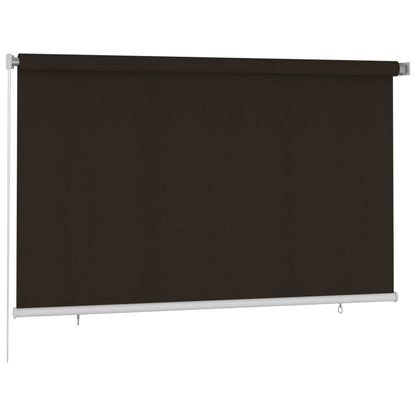 Outdoor Roller Blind 240x140 cm Brown HDPE
