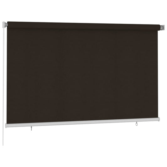 312974 vidaXL Outdoor Roller Blind 240x140 cm Brown HDPE