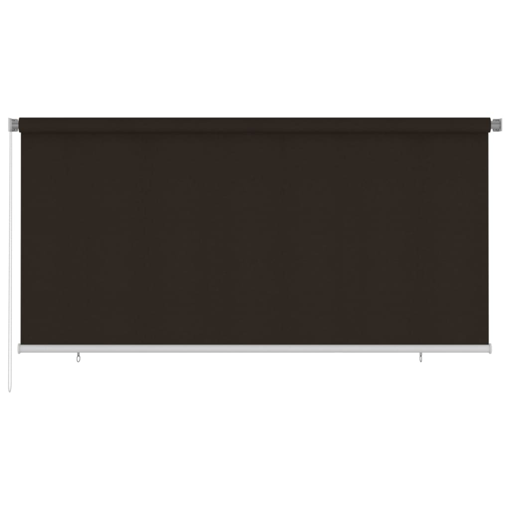 Outdoor Roller Blind 300x140 cm Brown HDPE