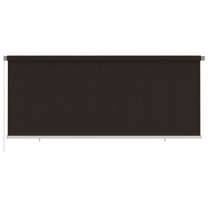 Outdoor Roller Blind 350x140 cm Brown HDPE