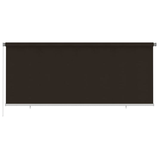 Outdoor Roller Blind 355(W)x140(H) cm Brown HDPE