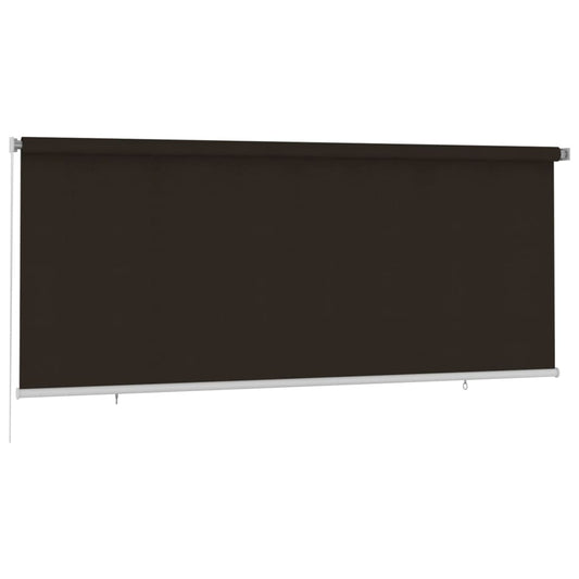 Outdoor Roller Blind 355(W)x140(H) cm Brown HDPE