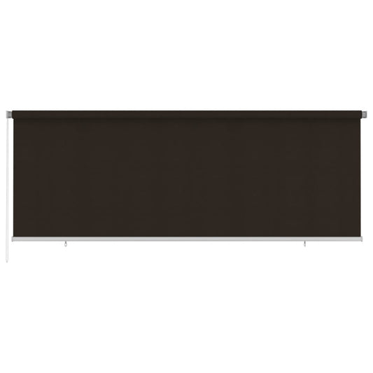Outdoor Roller Blind 405(W)x140(H) cm Brown HDPE