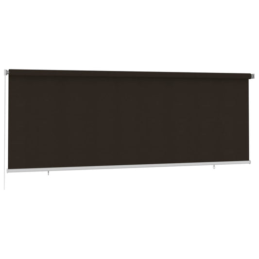 Outdoor Roller Blind 405(W)x140(H) cm Brown HDPE