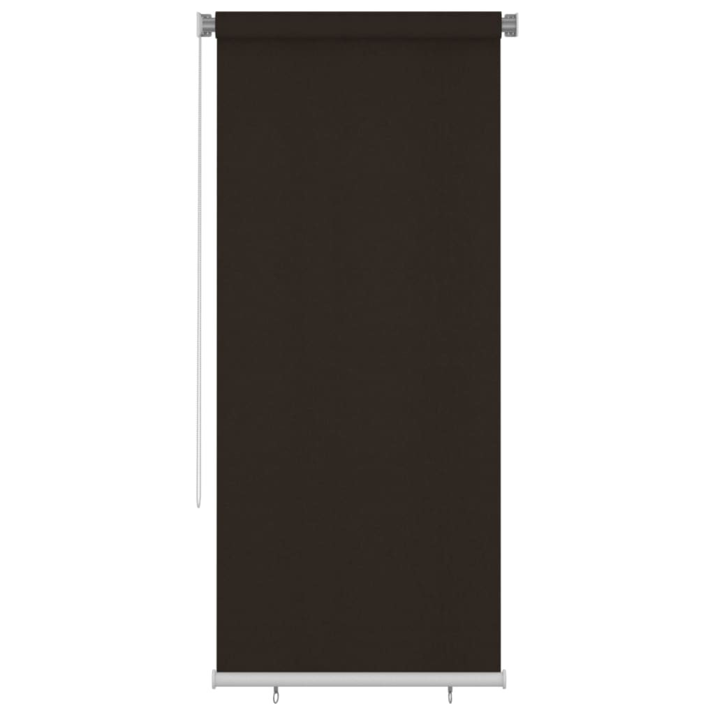 Outdoor Roller Blind 100x230 cm Brown HDPE