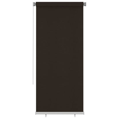 Outdoor Roller Blind 100x230 cm Brown HDPE