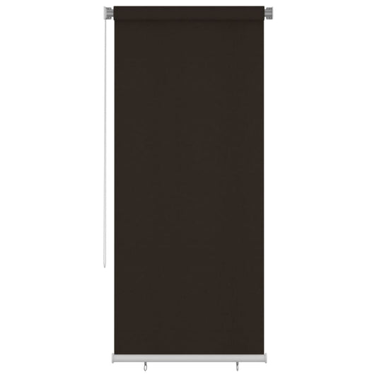 Outdoor Roller Blind 105(W)x230(H) cm Brown HDPE