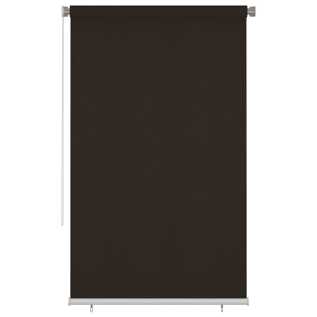 Outdoor Roller Blind 140x230 cm Brown HDPE
