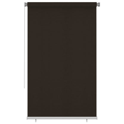 Outdoor Roller Blind 140x230 cm Brown HDPE