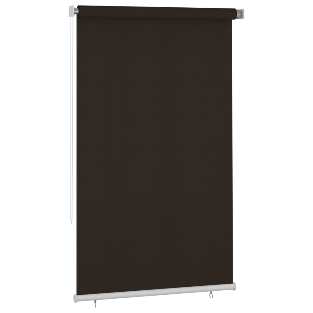 Outdoor Roller Blind 140x230 cm Brown HDPE