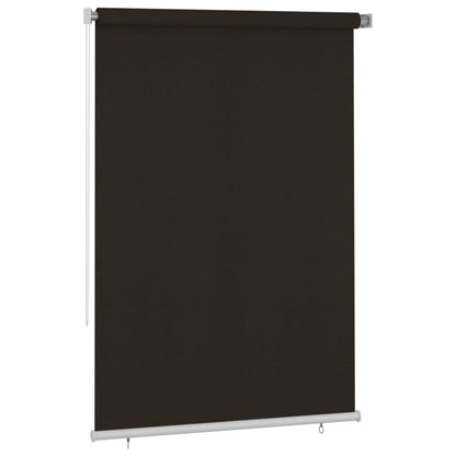 Outdoor Roller Blind 160x230 cm Brown HDPE