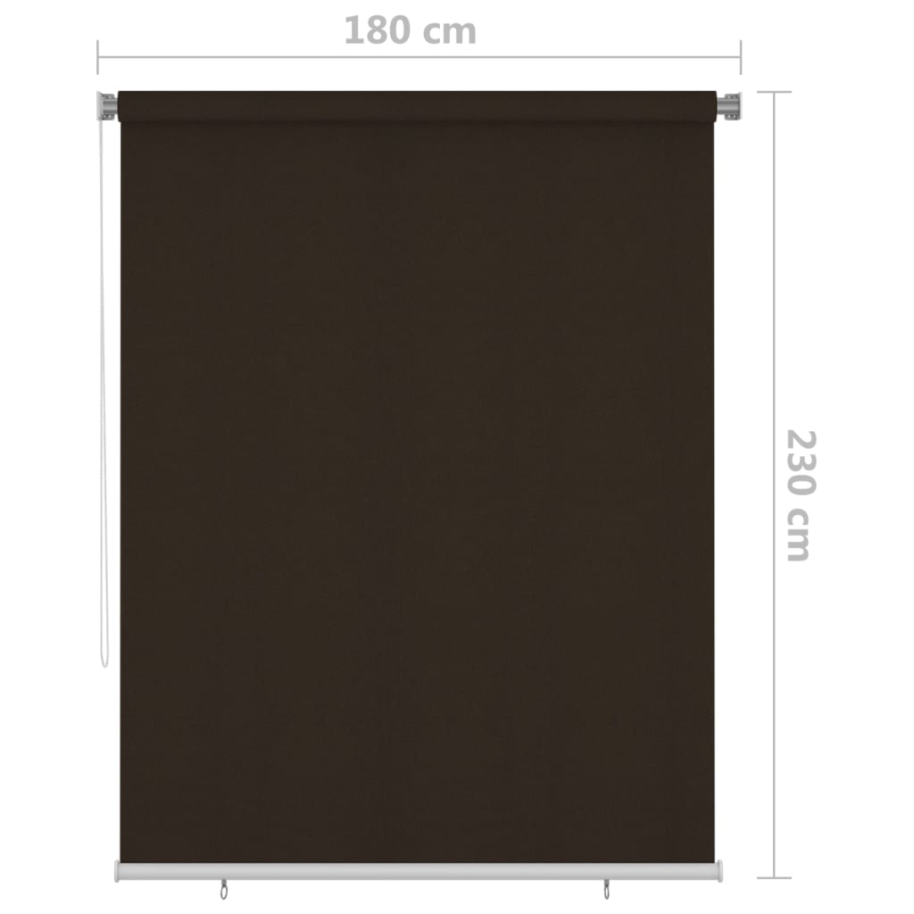Outdoor Roller Blind 180x230 cm Brown