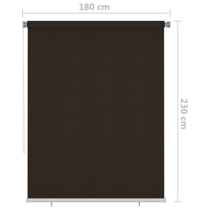 Outdoor Roller Blind 180x230 cm Brown