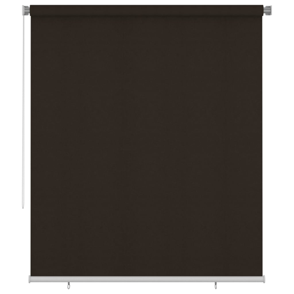 Outdoor Roller Blind 200x230 cm Brown HDPE