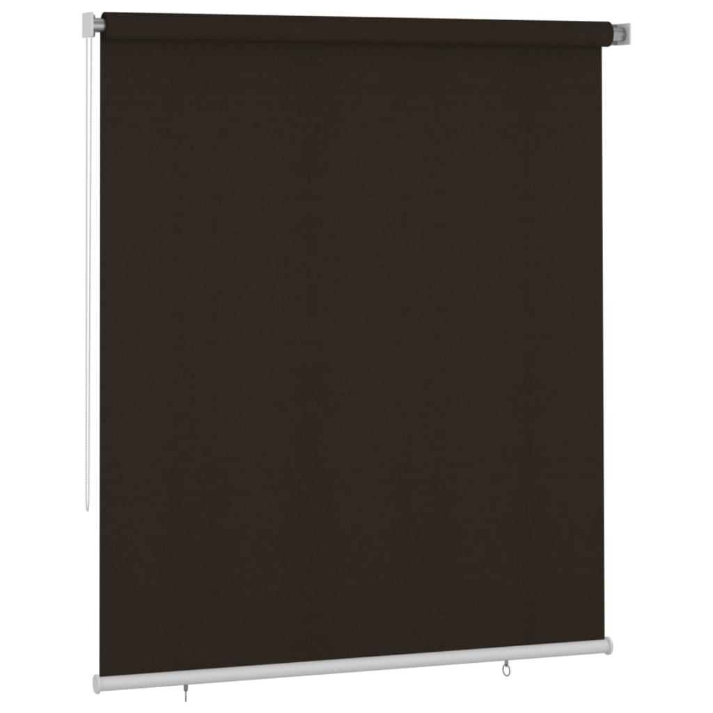 Outdoor Roller Blind 200x230 cm Brown HDPE