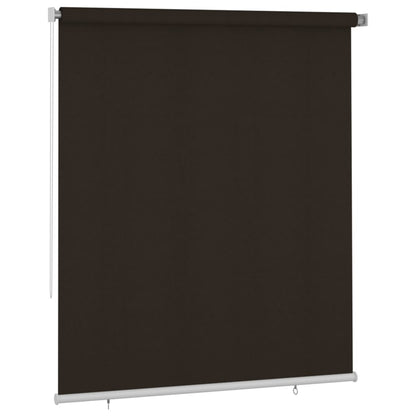 Outdoor Roller Blind 200x230 cm Brown HDPE