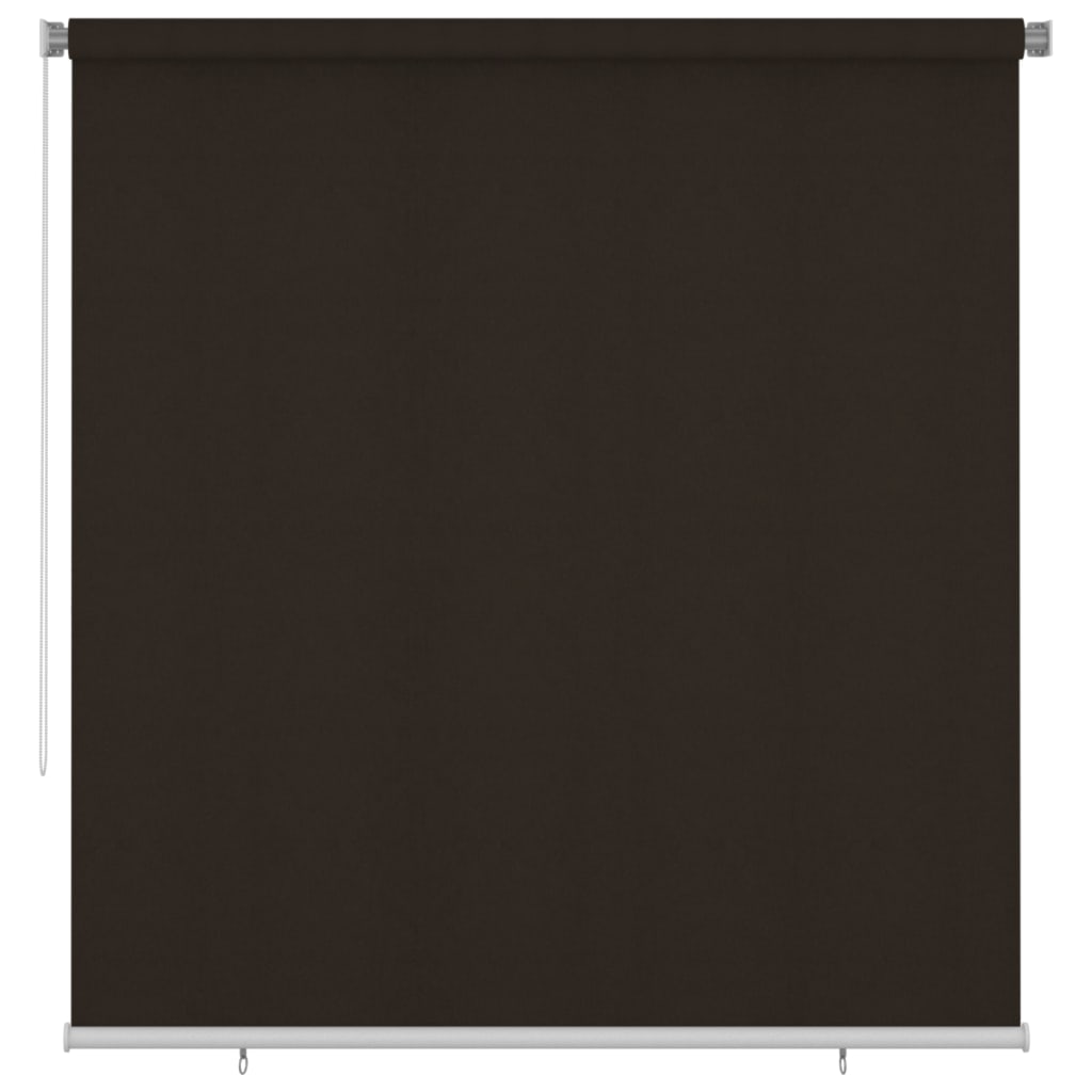 Outdoor Roller Blind 220x230 cm Brown HDPE