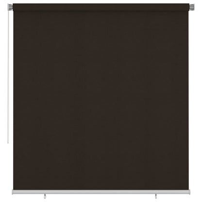 Outdoor Roller Blind 220x230 cm Brown HDPE