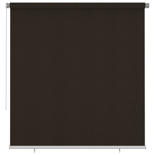 312986 vidaXL Outdoor Roller Blind 220x230 cm Brown HDPE