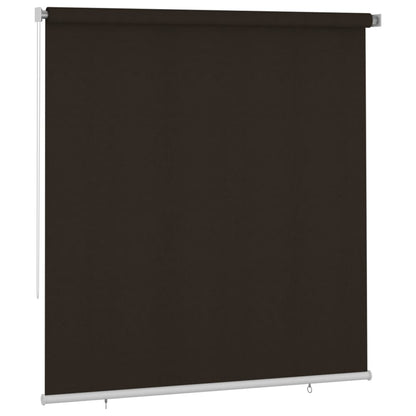 Outdoor Roller Blind 220x230 cm Brown HDPE