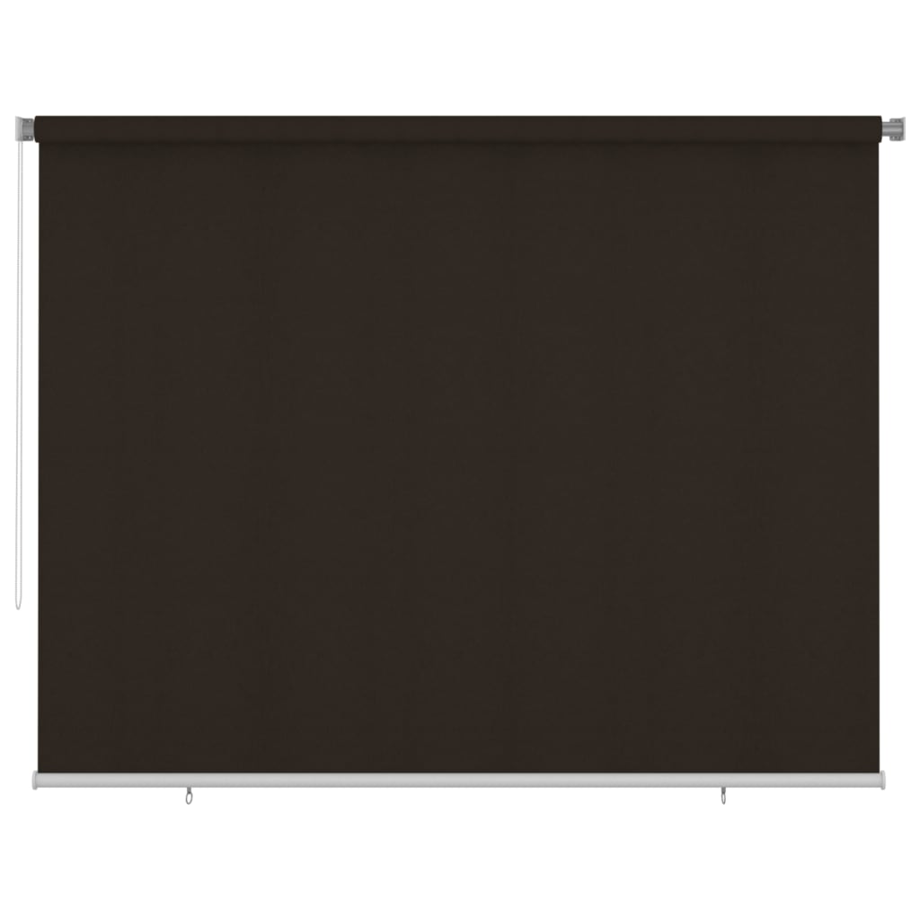 Outdoor Roller Blind 300x230 cm Brown HDPE