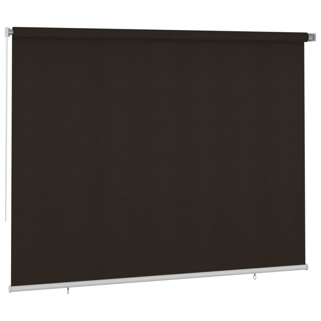 Outdoor Roller Blind 300x230 cm Brown HDPE