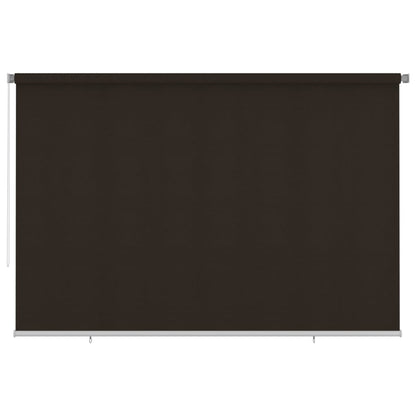 Outdoor Roller Blind 350x230 cm Brown HDPE