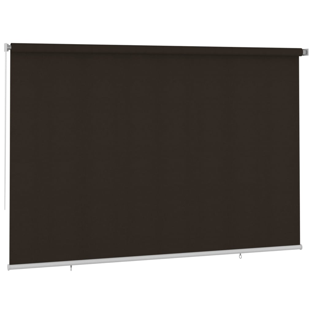 Outdoor Roller Blind 350x230 cm Brown HDPE